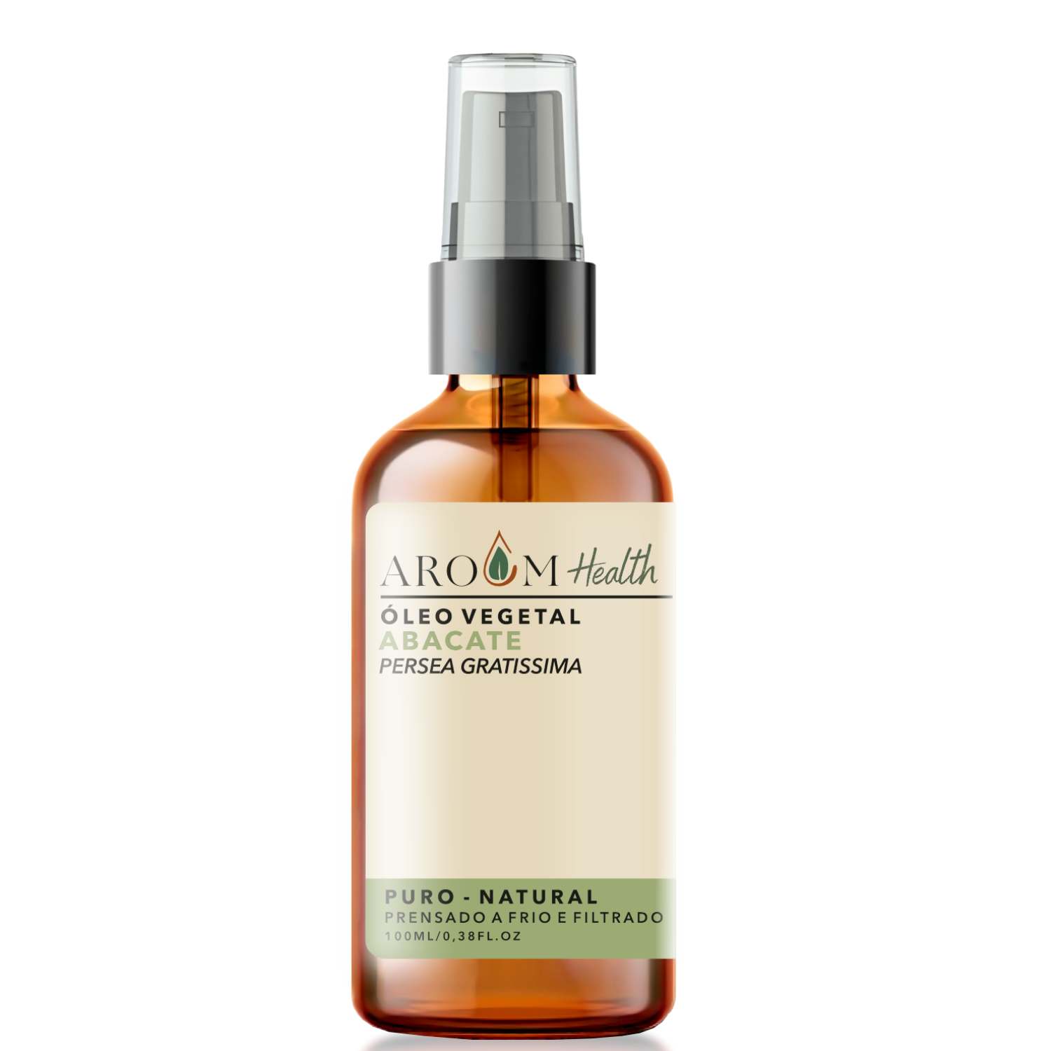 Óleo de Abacate Puro - 100% natural cabelo e pele 100 ml Aroom Health