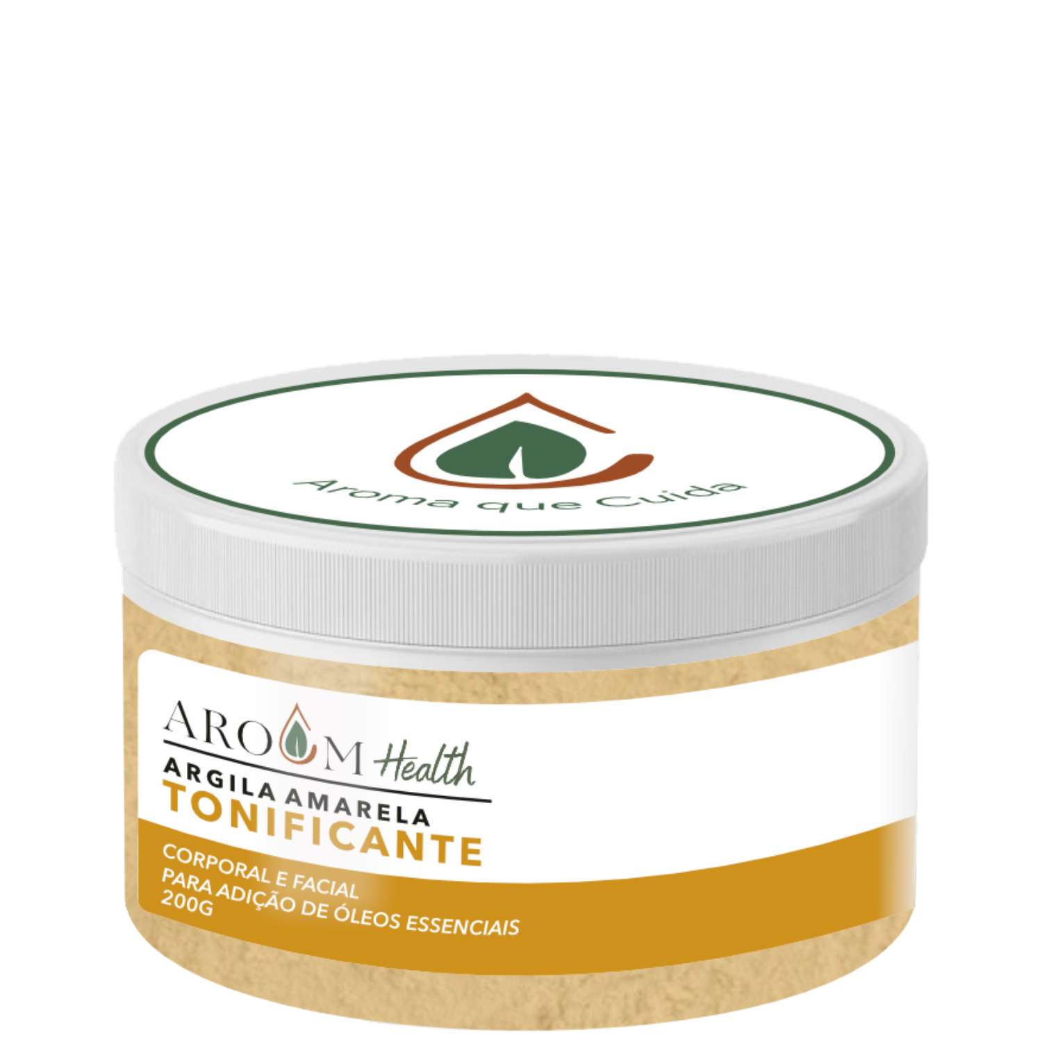 Argila Facial e Corporal Amarela -  200g Aroom Health