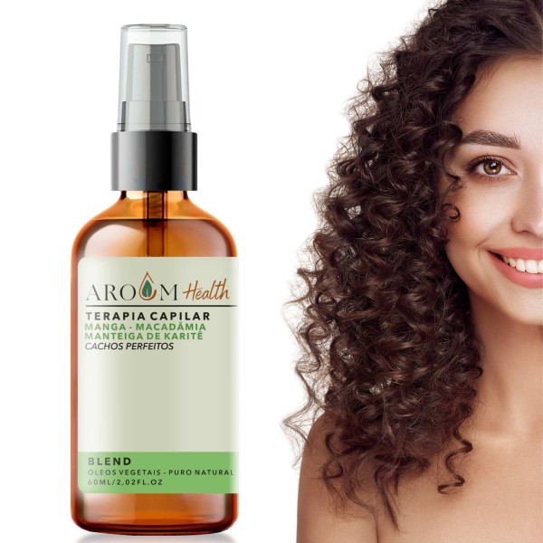 Encontraproduto.com.br - Blend terapia capilar - Óleos vegetais Coco, Macadâmia e Karité , Cachos Pefeito - 60 ML