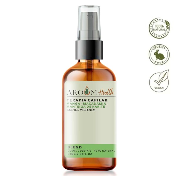 Encontraproduto.com.br - Blend terapia capilar - Óleos vegetais Coco, Macadâmia e Karité , Cachos Pefeito - 60 ML
