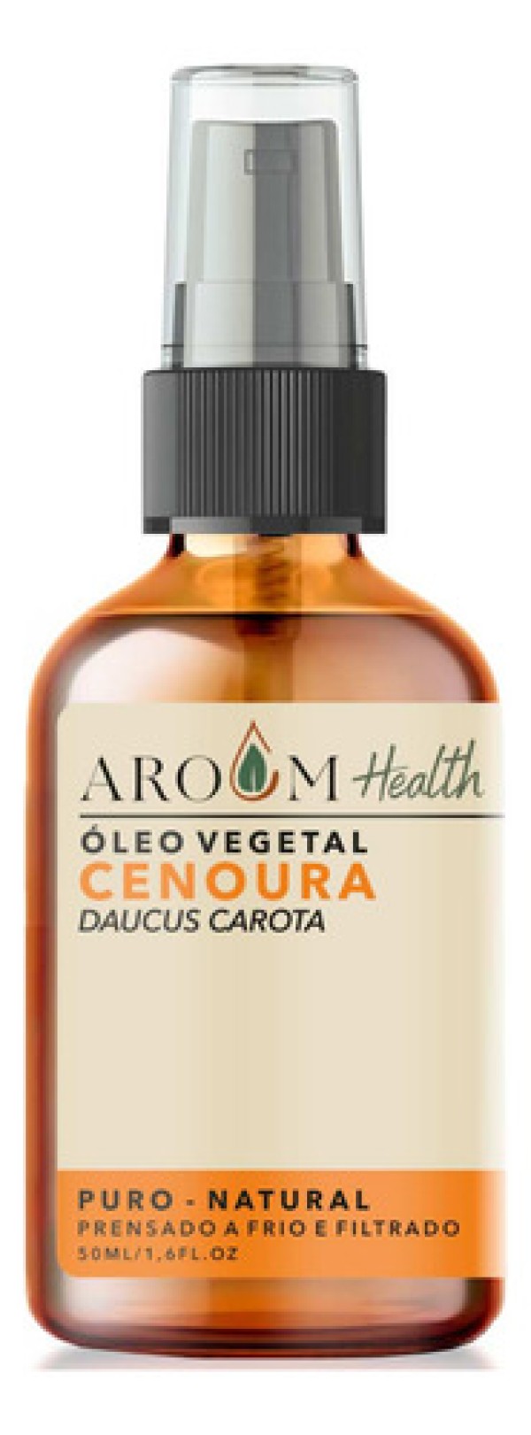 Óleo de Cenoura -  Puro % natural cabelo e pele  50 ml Aroom Health