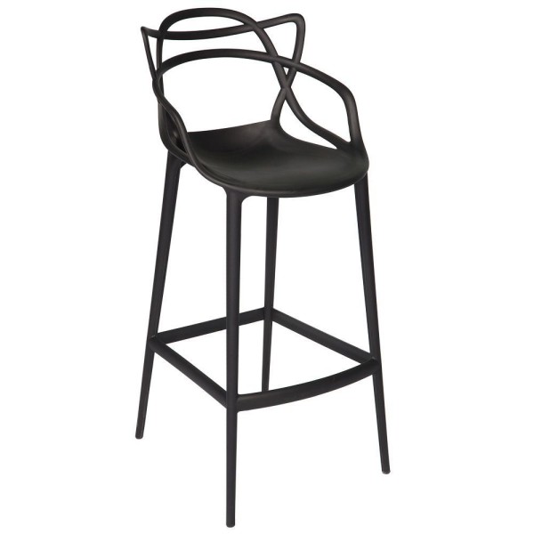 Encontraproduto.com.br - Kit Com 2 Banqueta Allegra Masters 100% Polipropileno Preta