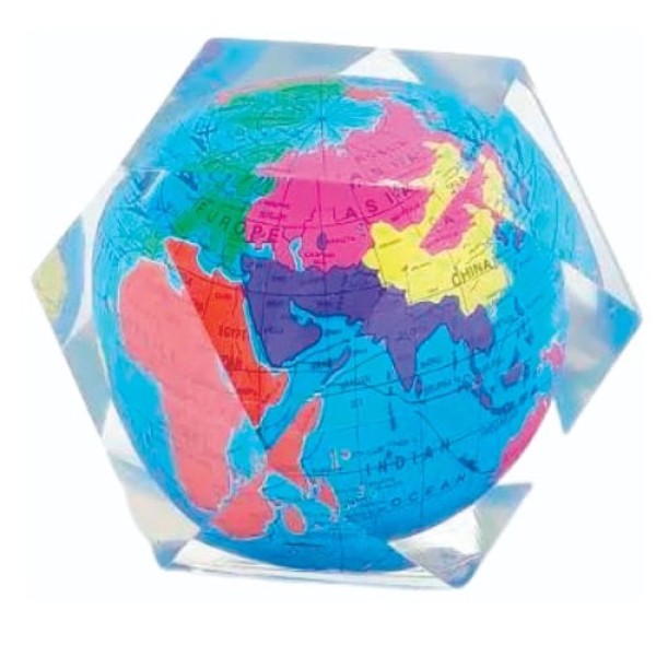 Encontraproduto.com.br - Peso De Papel De Acrílico Globo Terrestre - Mundi 5cm Loop