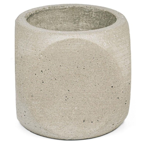 Vaso De Concreto Artesanal Decorativo Dado 10Cm Cinza