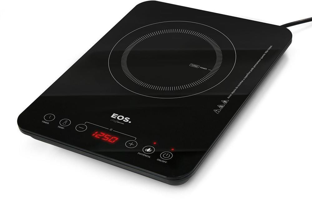 Encontraproduto.com.br - Cooktop De Indução 1 Boca Eos 2000w Preto Eci01ppb Bivolt