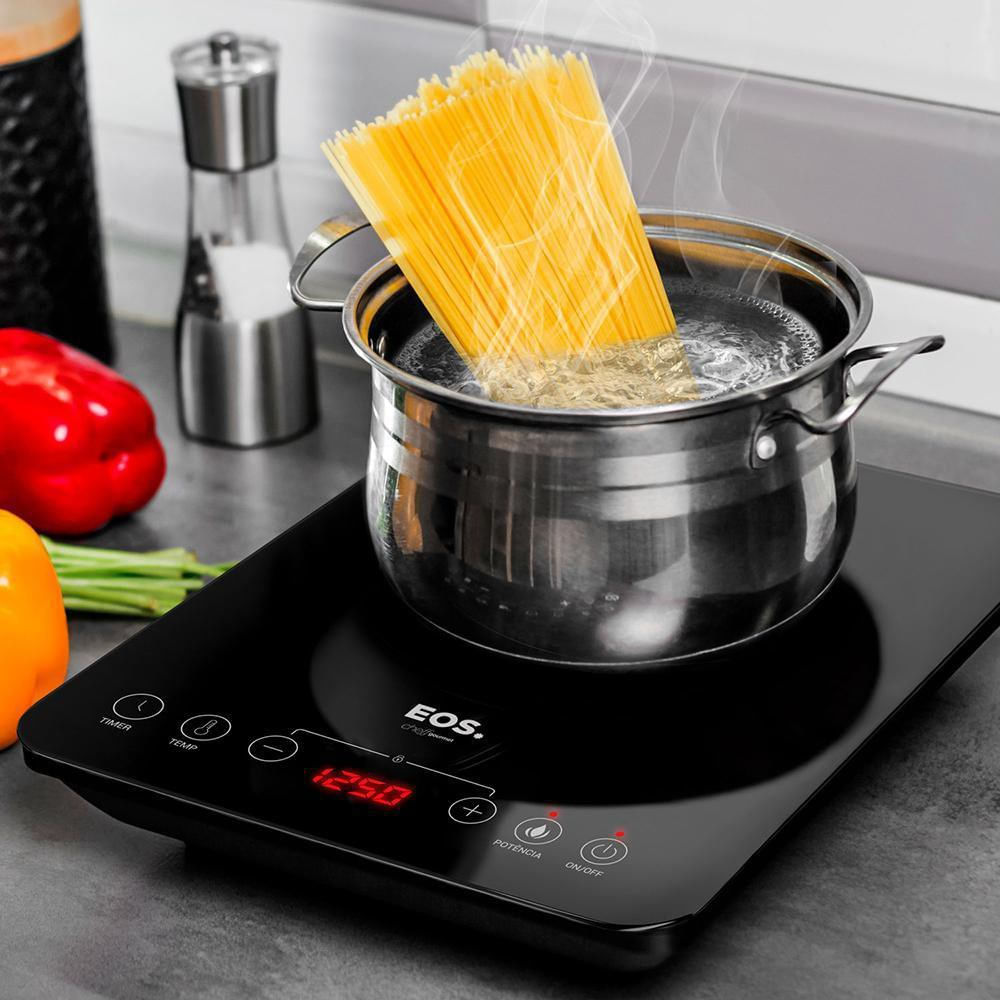 Encontraproduto.com.br - Cooktop De Indução 1 Boca Eos 2000w Preto Eci01ppb Bivolt