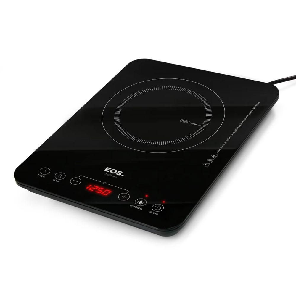 Encontraproduto.com.br - Cooktop De Indução 1 Boca Eos 2000w Preto Eci01ppb Bivolt