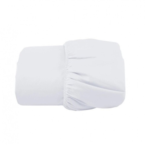 Encontraproduto.com.br - Lençol Solteiro King Percal 180 Fios 1,10x2,00x0,30m Com Elastico Cor: Branco