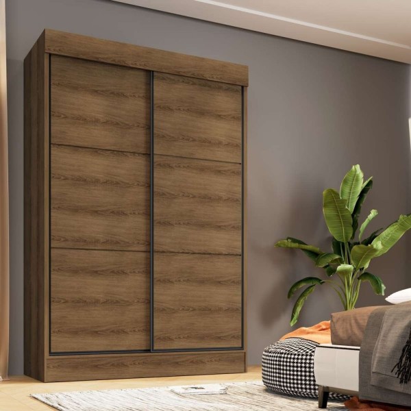 Encontraproduto.com.br - Guarda Roupa Chicago 2 Portas De Correr 4 Gavetas Cor Mel - Rud Rack