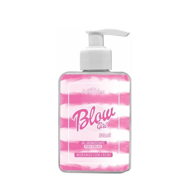 Encontraproduto.com.br - Blow Girl Gel Aromatizante Beijável Para Virilha 320ml Hot Flowers