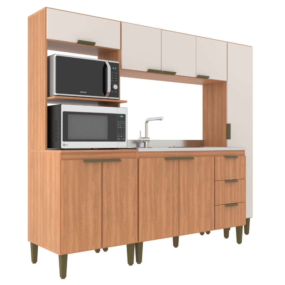 Encontraproduto.com.br - Cozinha Modulada 4 Peças Bia J Carvalho
