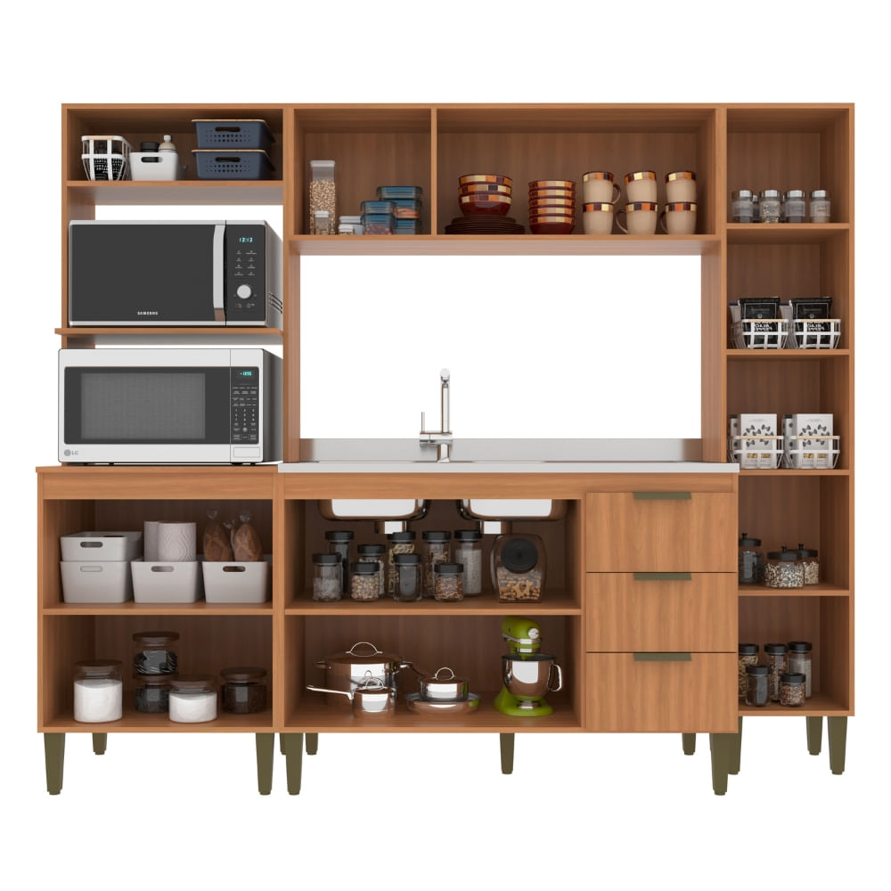 Encontraproduto.com.br - Cozinha Modulada 4 Peças Bia J Carvalho