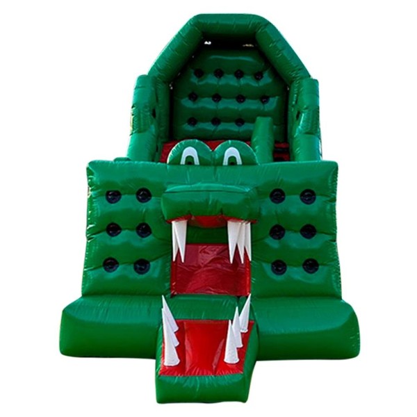 Encontraproduto.com.br - Tobogã Premium Jacaré Top c/ Motor - Brinquedo Inflável Mami