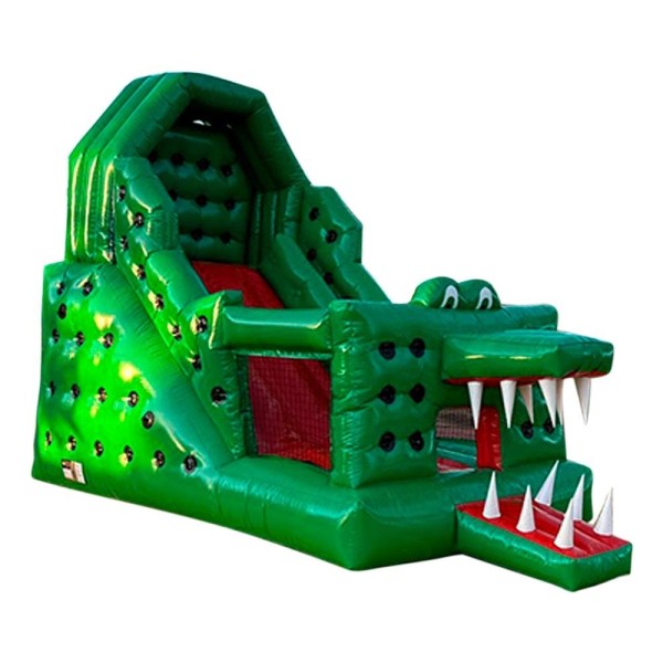 Encontraproduto.com.br - Tobogã Premium Jacaré Top c/ Motor - Brinquedo Inflável Mami