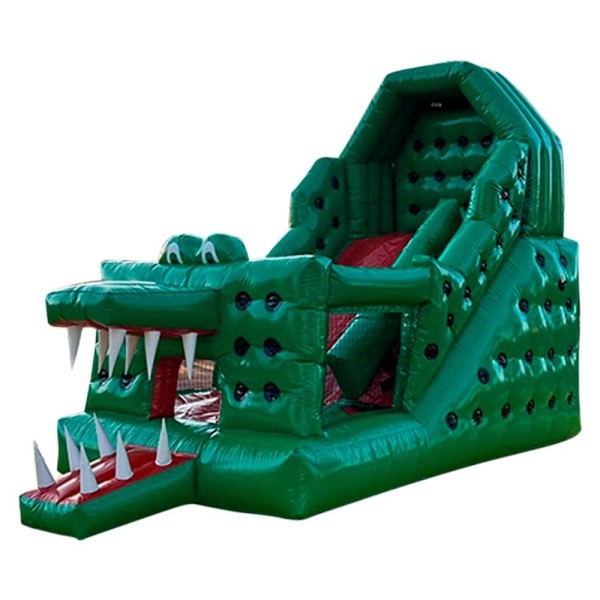 Encontraproduto.com.br - Tobogã Premium Jacaré Top c/ Motor - Brinquedo Inflável Mami