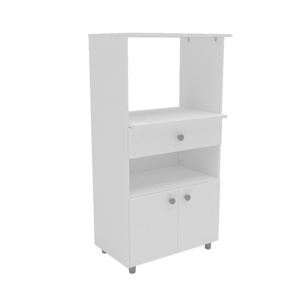 Gabinete de Cozinha para Microondas Hortência 2 PT 1 GV Branco