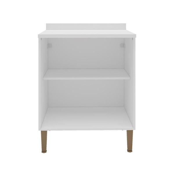 Encontraproduto.com.br - Balcão de Cozinha Lavanda com Tampo 2 PT Branco