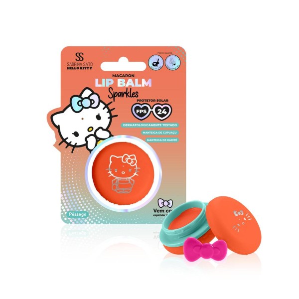 Bálsamo Labial Sparkles Pêssego 8g Sabrina Sato x Hello Kitty