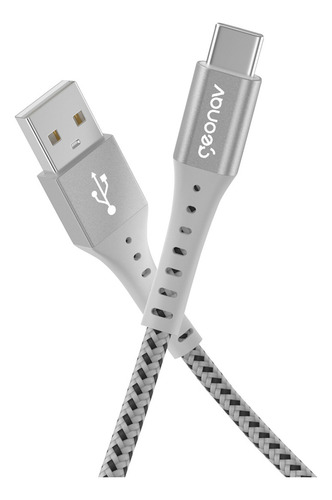 Cabo USB-C ESC05WT em Nylon Trançado Geonav – 1,2 metro