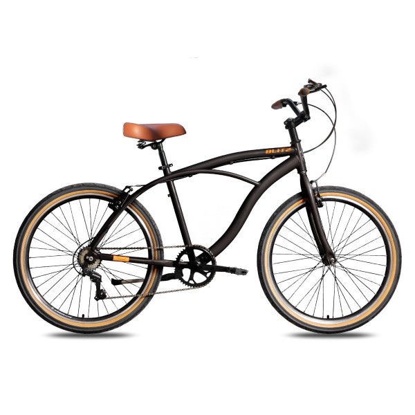 1439 - Bicicleta BLITZ Beach Cruiser quadro 18 Aro 26 Alum Terral 21v  Shimano