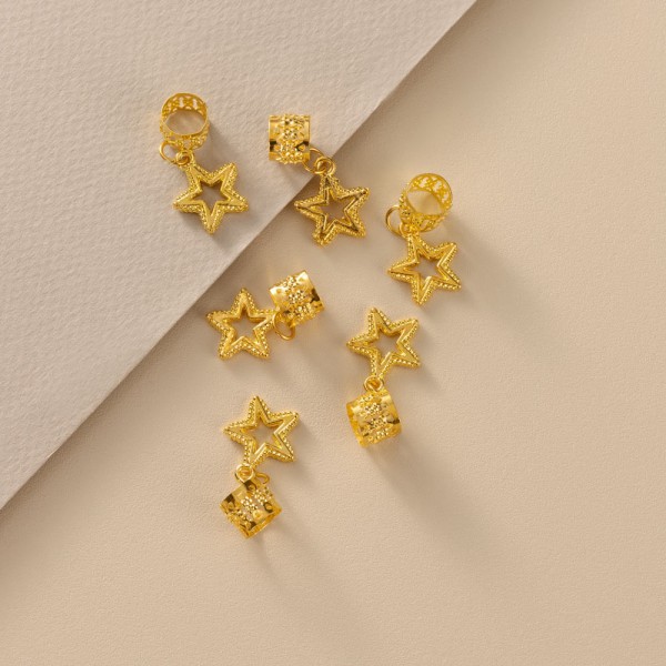 Encontraproduto.com.br - Anel de Cabelo Golden Star 6 Unidades - ProArt