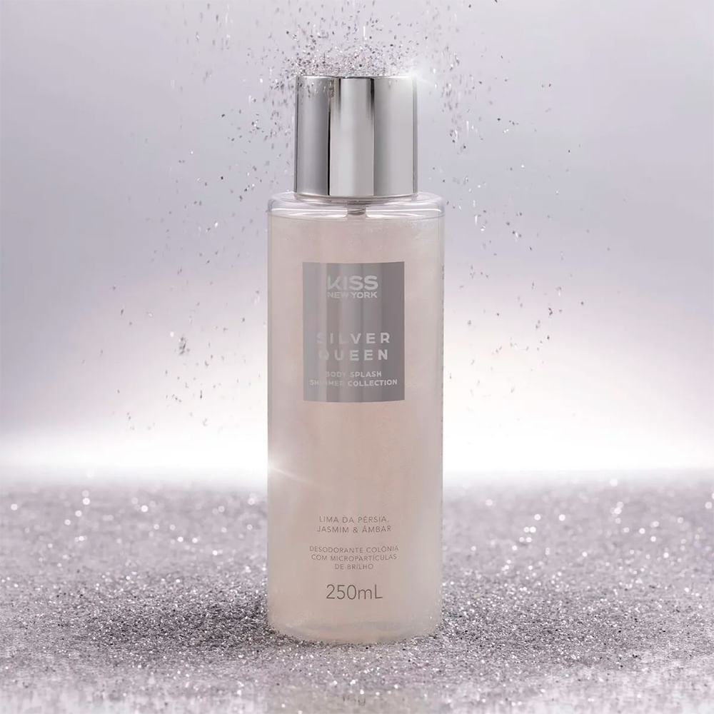 Encontraproduto.com.br - Body Splash Shimmer Silver Queen - Kiss New York