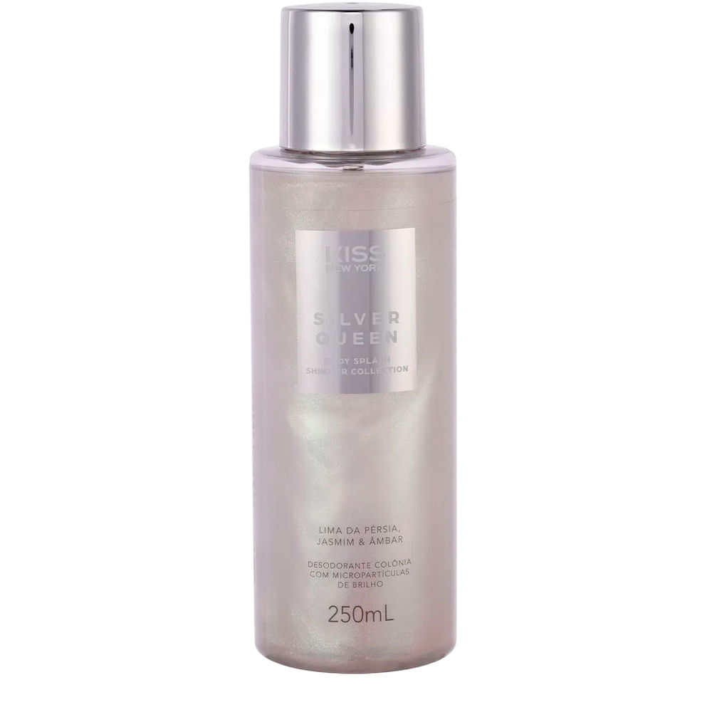 Body Splash Shimmer Silver Queen - Kiss New York