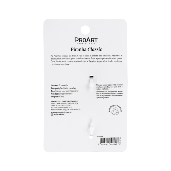 Encontraproduto.com.br - Piranha de Cabelo Classic Bolinhas - ProArt