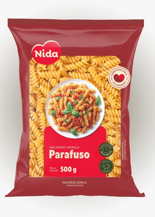 Macarrão de Sêmola Parafuso Nida 500g