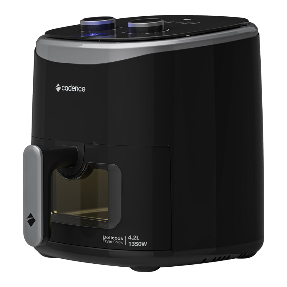 Encontraproduto.com.br - Fritadeira Sem Óleo 4,2L Cadence com Visor Delicook Fryer Show
