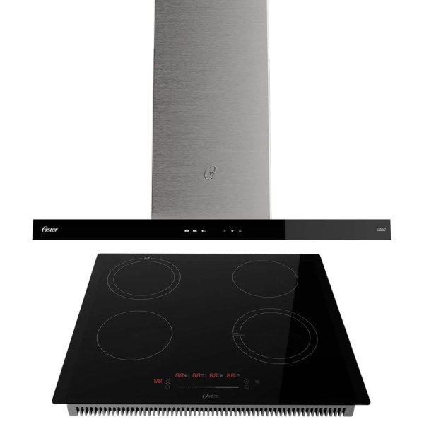 Kit Cooktop por Indução 4 Bocas e Coifa de Parede 90 cm Oster