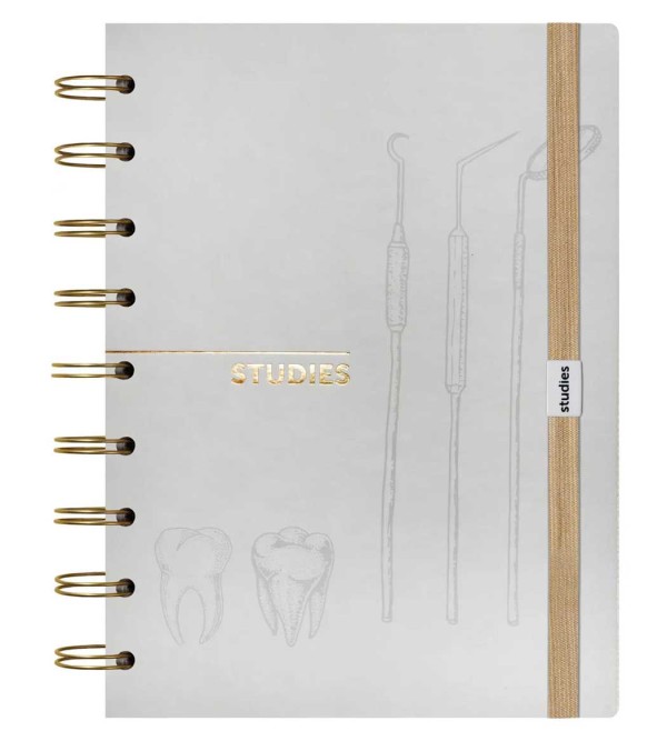 Encontraproduto.com.br - Caderno Médio Profissões Odontologia com 110 Folhas Studies