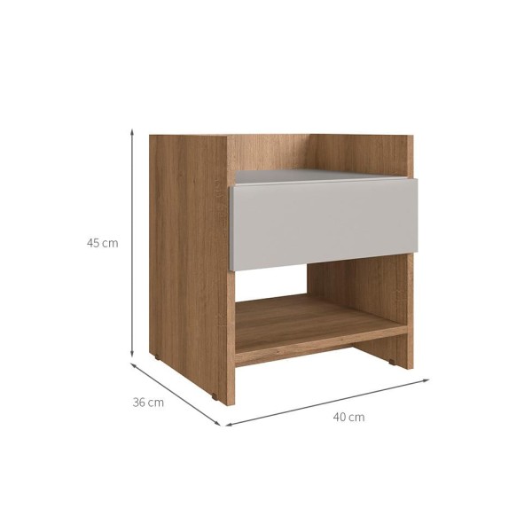 Encontraproduto.com.br - Mesa de Cabeceira Duda 1 GV Mel e Arenas