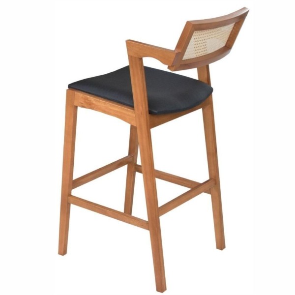Encontraproduto.com.br - Conjunto Com 2 Banquetas Estrutura Em Madeira Maciça Nápoles Capri Movelaria Champagne