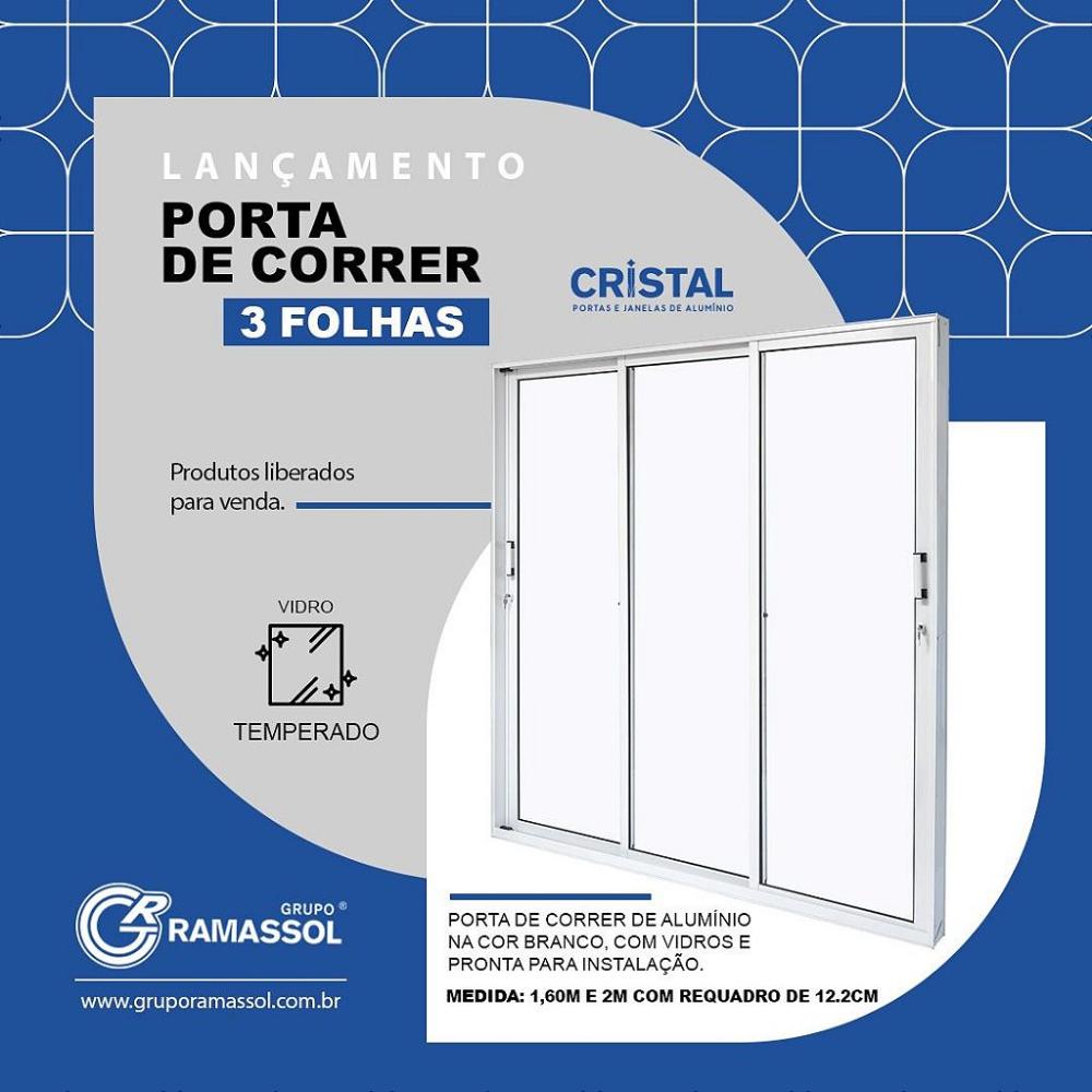 Encontraproduto.com.br - Porta Sacada de Correr em Alumínio Suprema Vidros Temperados - 210x200