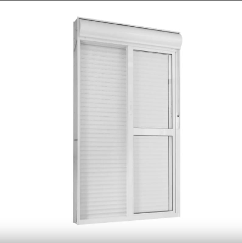 Porta Veneziana Integrada em Alumínio Suprema Branco - 220X120