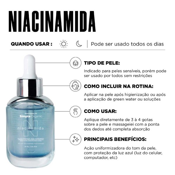 Encontraproduto.com.br - Solução Facial Simple Organic - Niacinamida