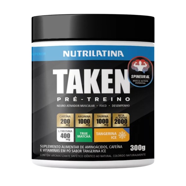Pré-Treino Taken Nutrilatina Sabor Tangerina Ice 300g