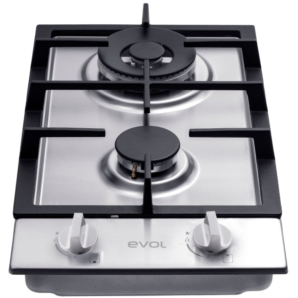 Encontraproduto.com.br - Cooktop a Gás Evol Siena Dominó 2Q Inox ECTGD2QM3A