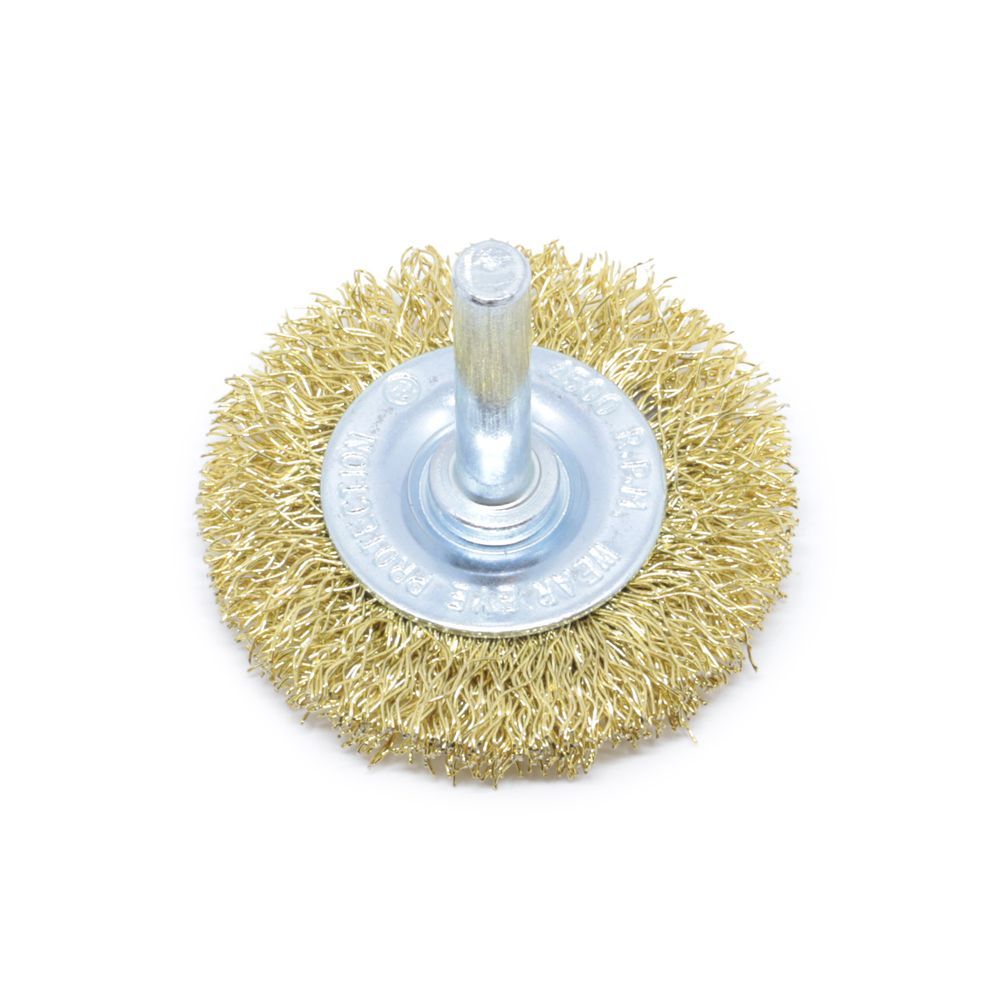 Encontraproduto.com.br - 10 Escovas De Aço Circular P- Furadeira 50x8mm 3\ Haste 1-4