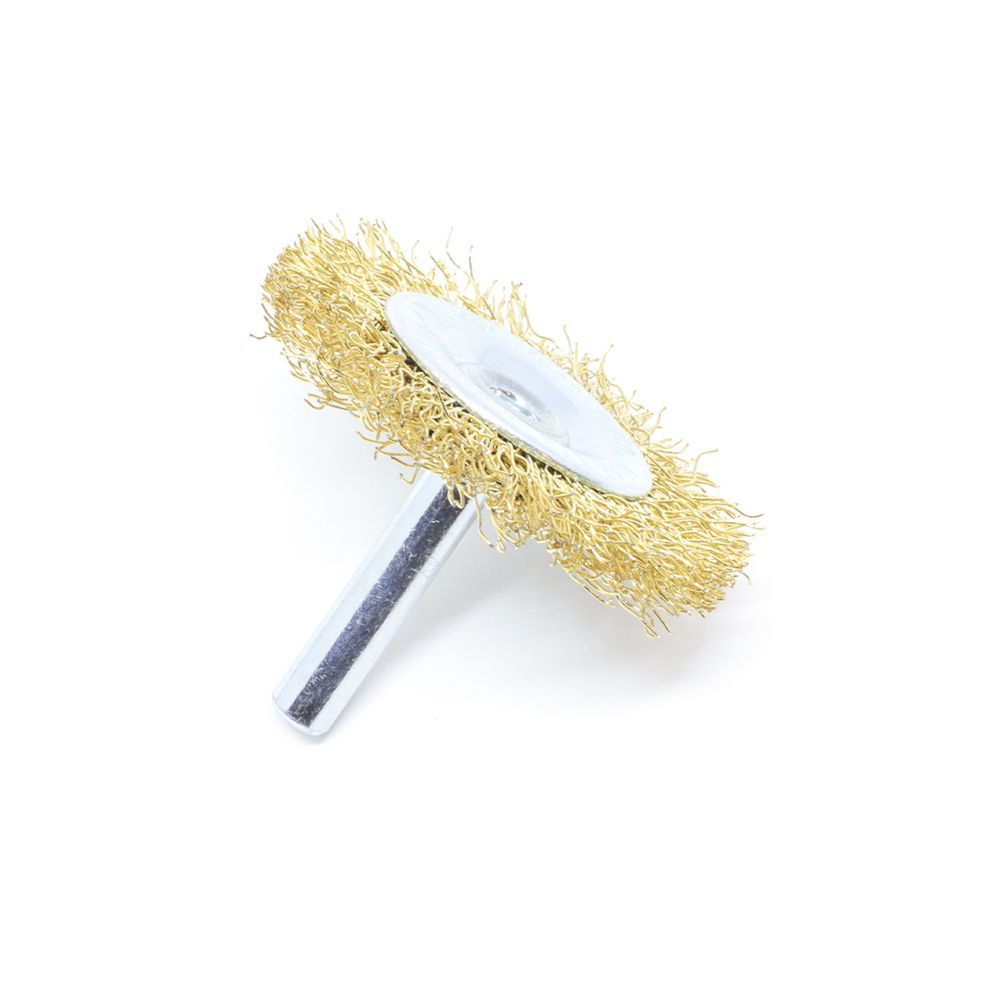 Encontraproduto.com.br - 10 Escovas De Aço Circular P- Furadeira 50x8mm 3\ Haste 1-4