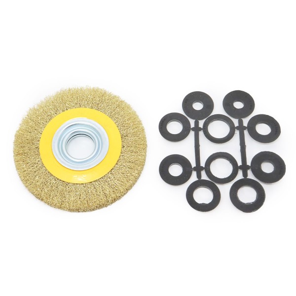 Encontraproduto.com.br - 5 Escovas Rotativa Circular Latonada 6X1/2