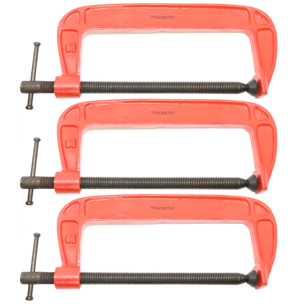 Encontraproduto.com.br - Kit 03 Grampo Sargento Tipo C 10\ Polegadas Tradestar