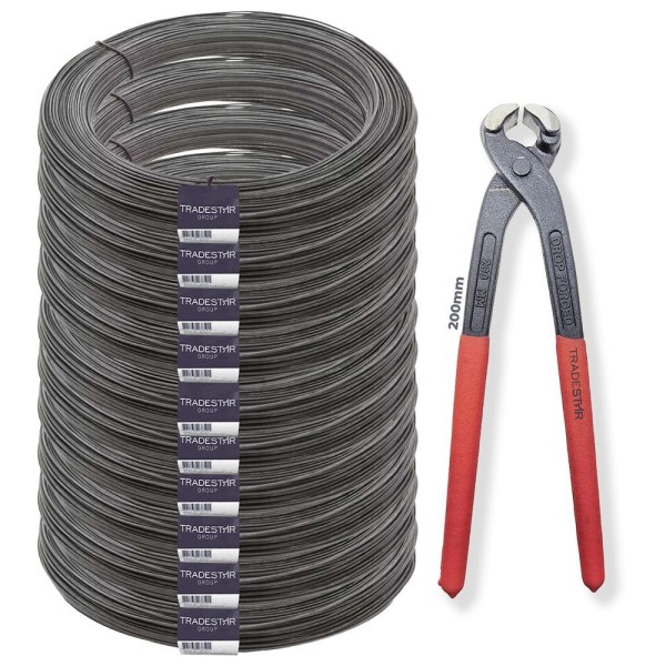 Encontraproduto.com.br - Kit 10 Arame Recozido Liso 1 Kg + Alicate Torques Armador