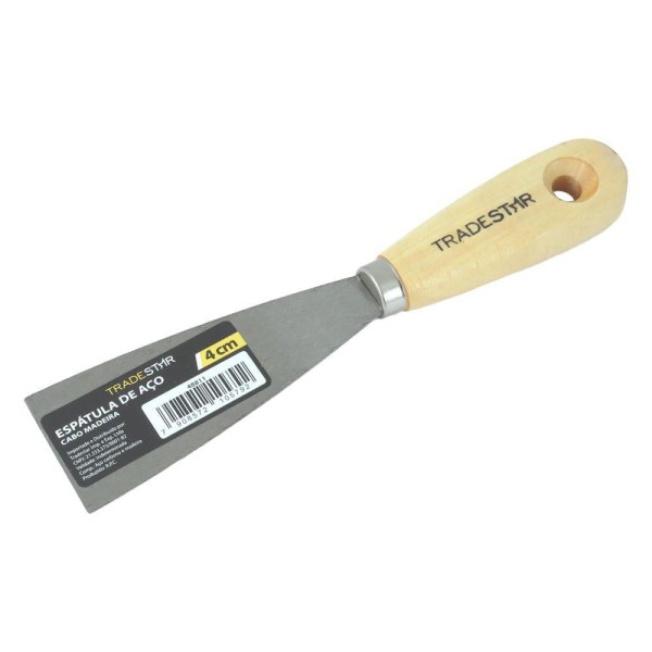 Encontraproduto.com.br - Kit 5 Espátula 4 Cm Aço Gesso Massa Corrida Multiuso Drywal