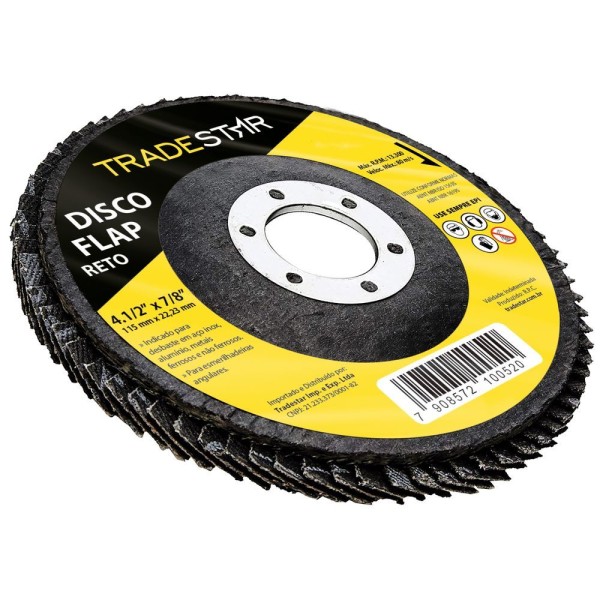Encontraproduto.com.br - Kit C- 10 Disco Flap Reto 4.1-2 X 7-8 Fds115-50fc Z50