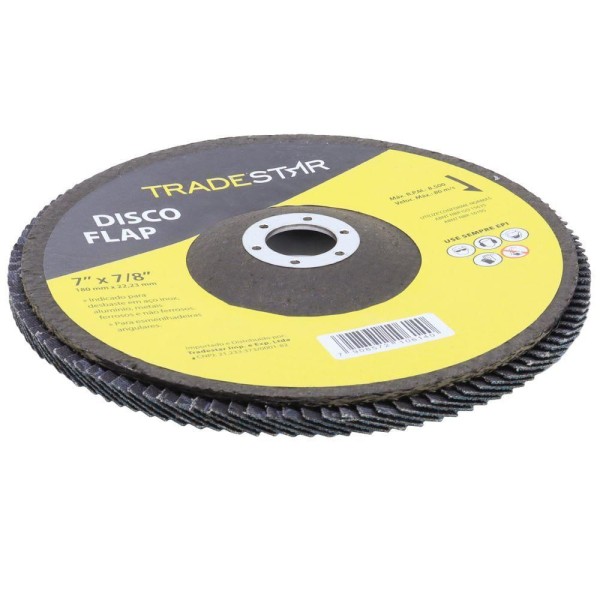 Encontraproduto.com.br - Kit Disco De Lixa Flap 7 Pol Grão 40 P/ Lixadeira 10 Un