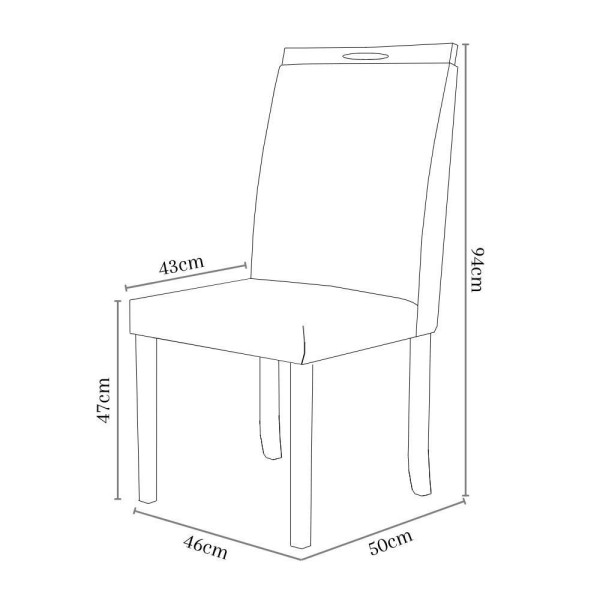 Encontraproduto.com.br - Kit Com 6 Cadeiras Maiara Madeira Maciça Estofadas Para Mesa De Jantar Veludo Bege 102