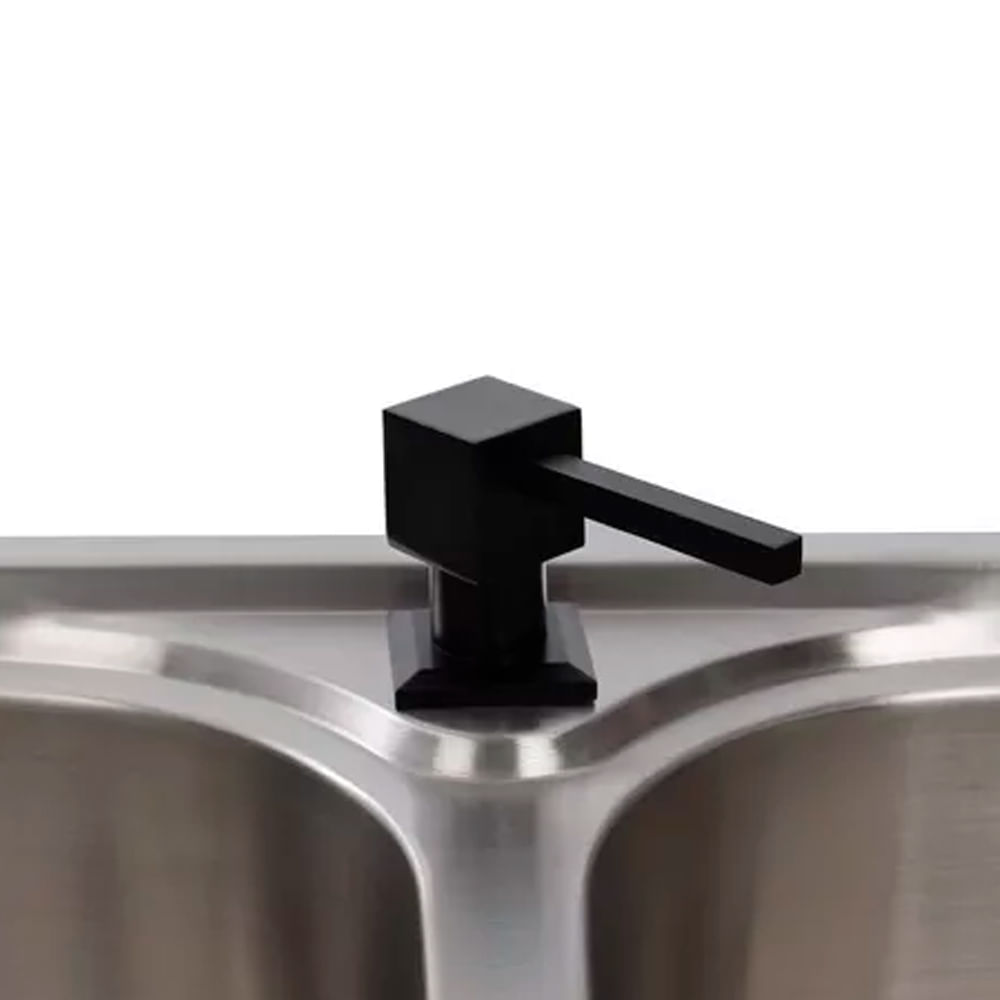 Dispenser Dosador Embutir Black Matte Quadrado 500lm - Ouse Metais