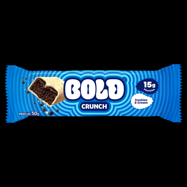 Barra De Proteina Bold Crunch Cookies E Cream 50g